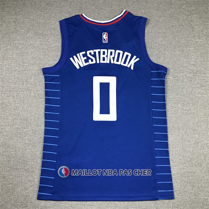 Maillot Los Angeles Clippers Russell Westbrook NO 0 Icon 2022-23 Bleu